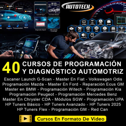 40 Cursos Programación y Diagnóstico Automotriz